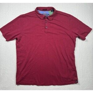 Tommy Bahama Men's Polo Shirt Large Soft Pima Cotton Red Beach
